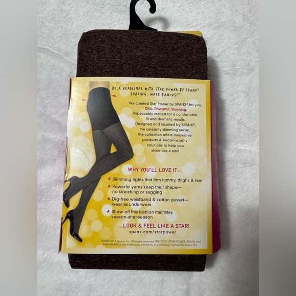 Spanx Star Power Heathered Brown Shaping Tights Size A - Picture 2 of 6
